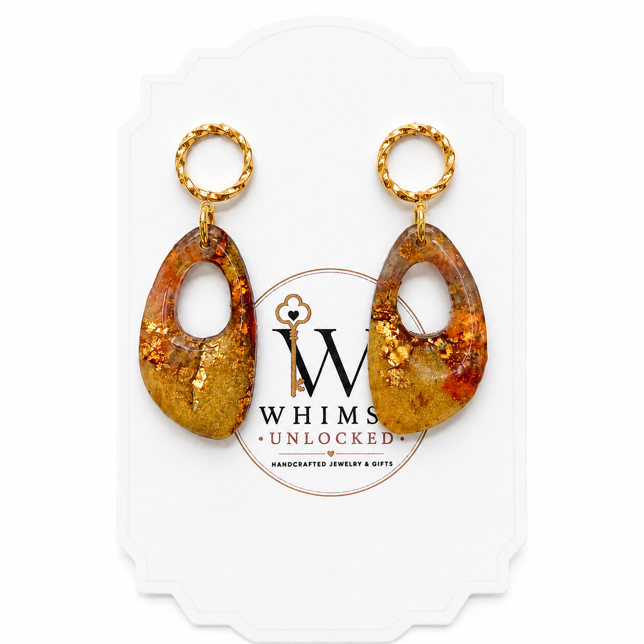 Golden Ember Drop Earrings