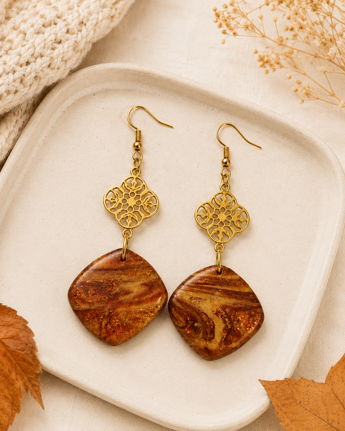 Harvest Lattice Drop Earrings